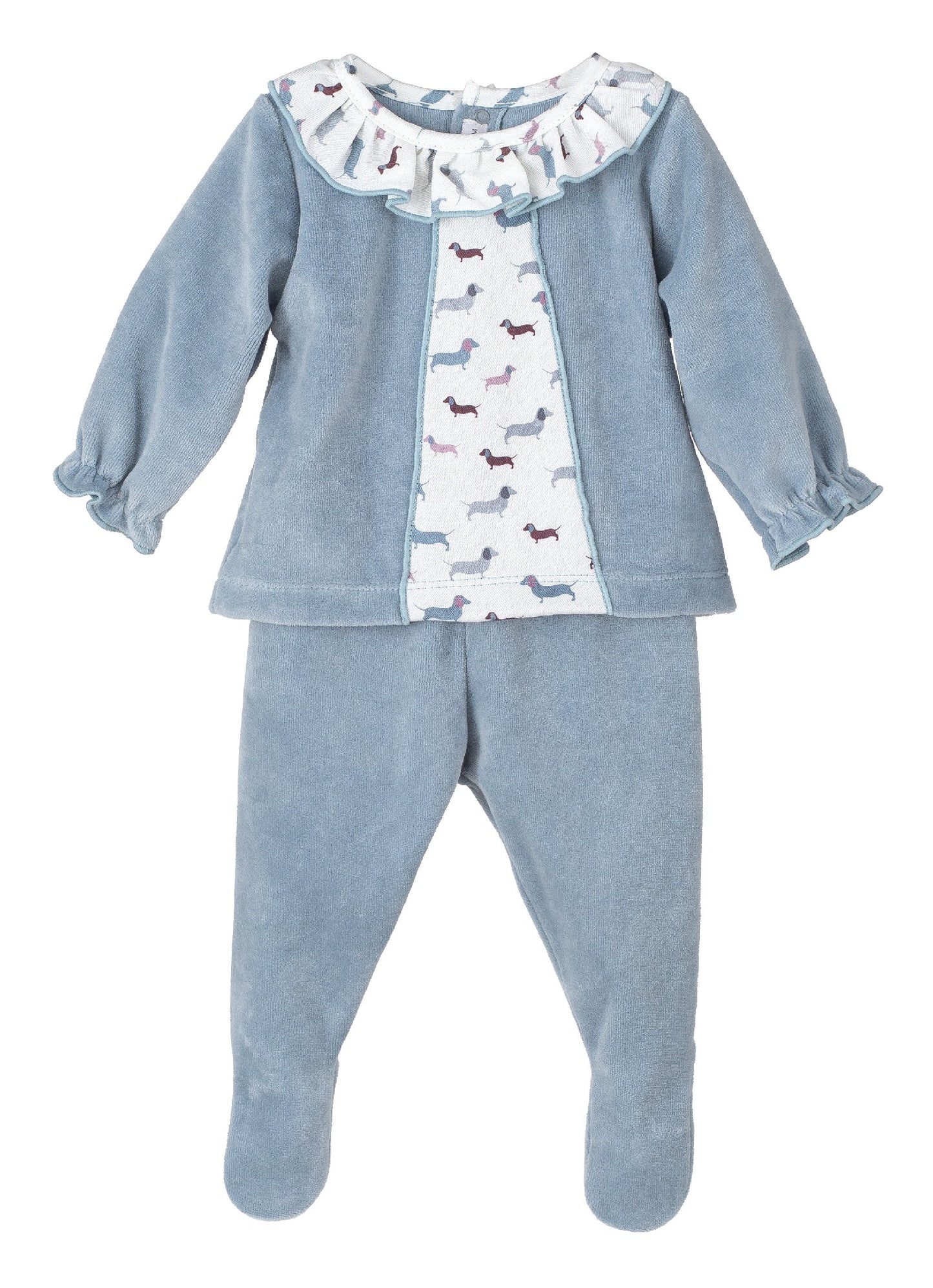 Conjunto Polaina Belfast Azul Verdoso Calamaro