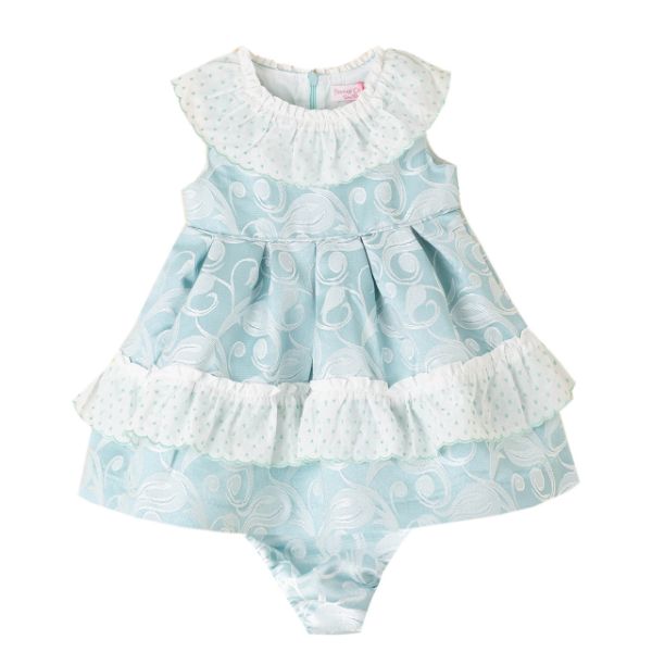 Vestido Bebé Niña Verde Aqua