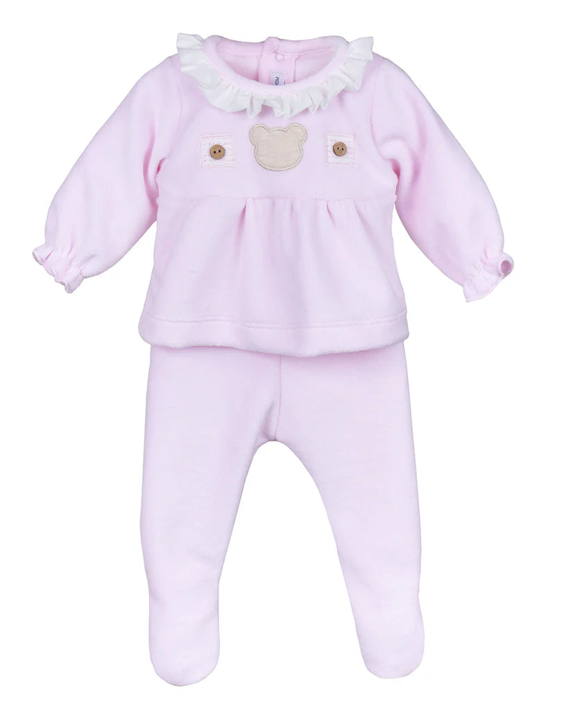 Conjunto Bebé Polaina Esla Rosa Calamaro