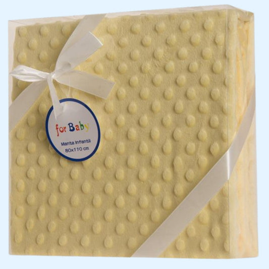 Manta Topos Amarillo Bordada