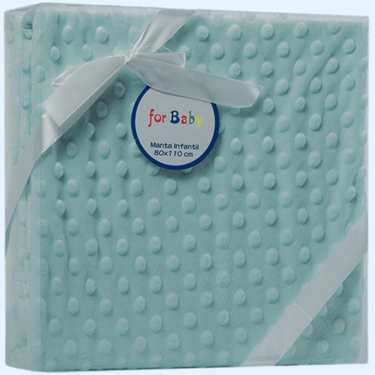 Manta Topos Verde Bordada