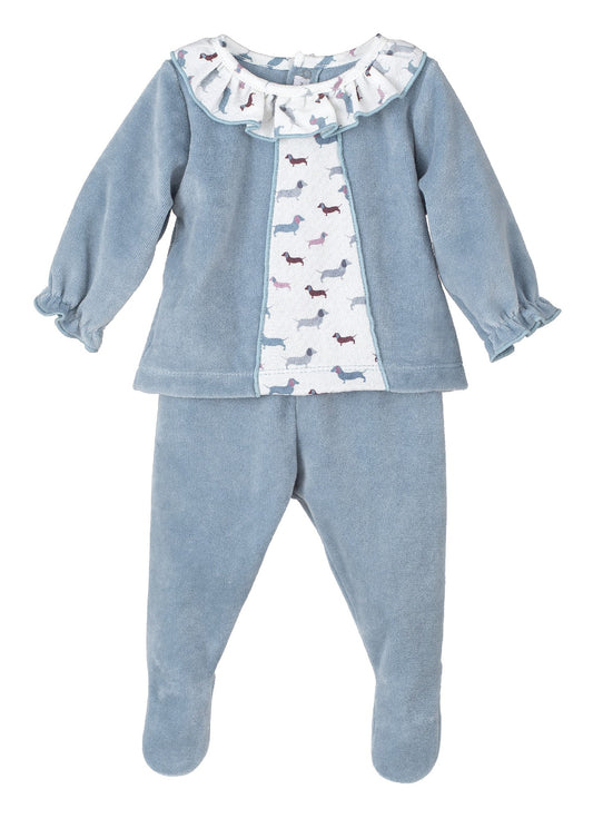 Conjunto Polaina Belfast Azul Verdoso Calamaro