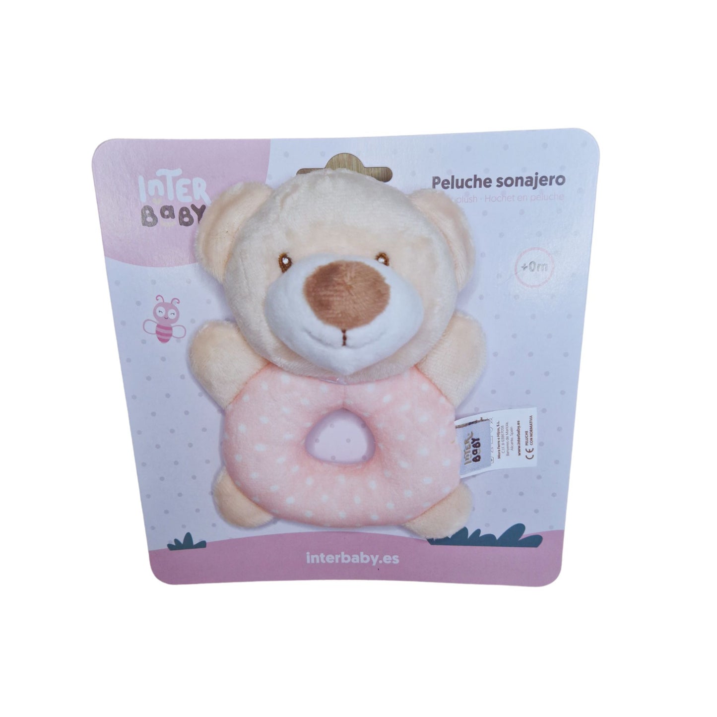 Sonajero Peluche Rosa