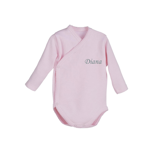 Body Cruzado Bordado Térmico Calamaro  Rosa