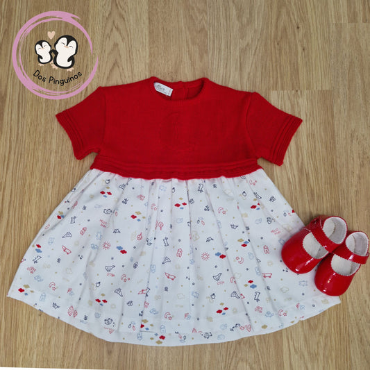 Vestido Bebé Niña Luna Roja