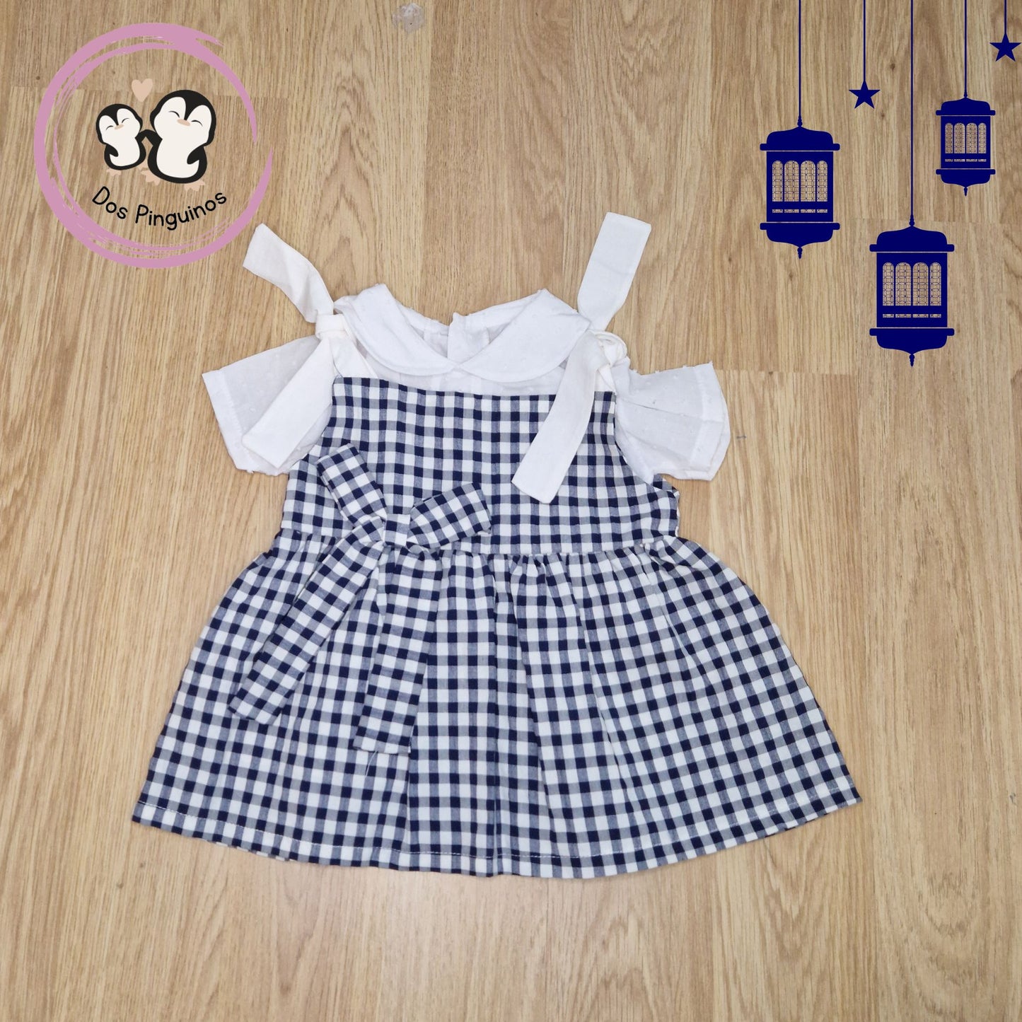 Vestido con Camisa Bebé Niña Cuadros