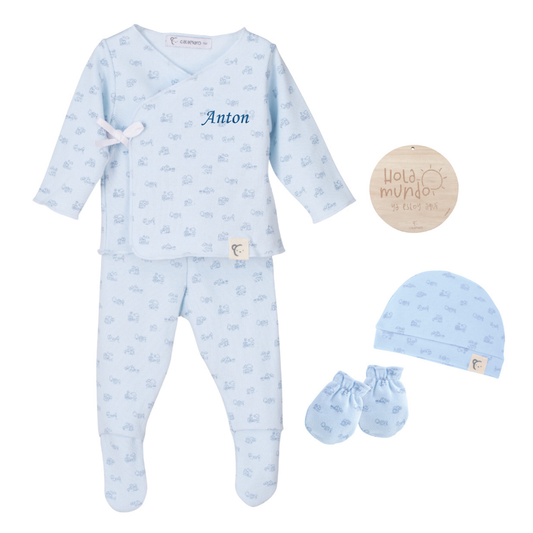 Pack Regalo Bordado Calamaro Azul