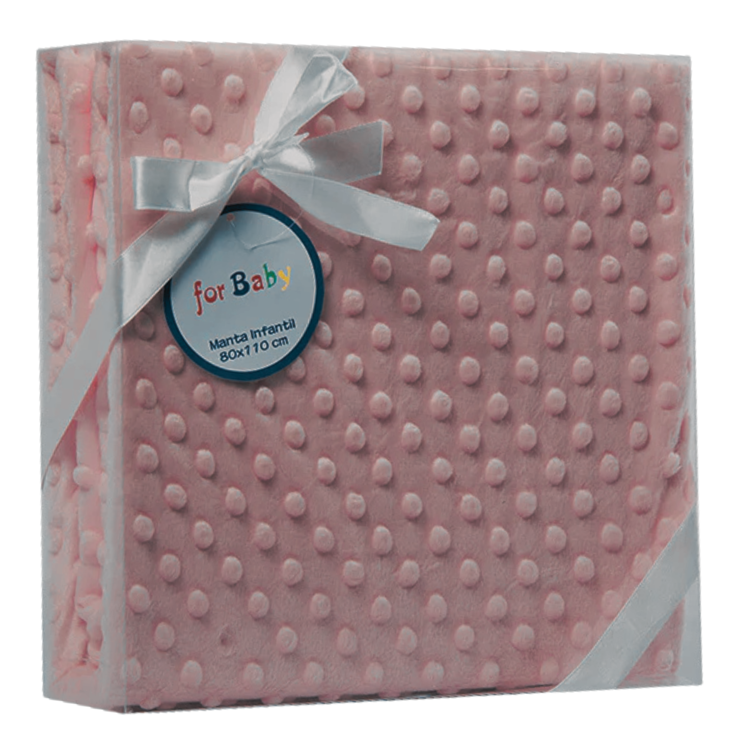 Manta Topos Rosa Maquillaje Bordada