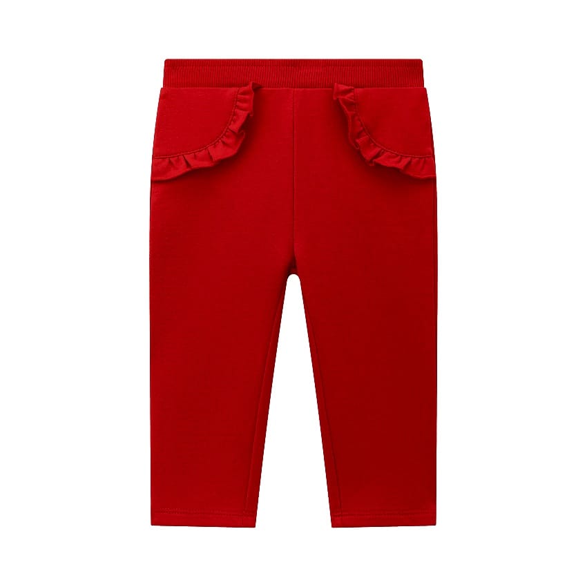 Pantalón Bebé Niña Rizo Rojo