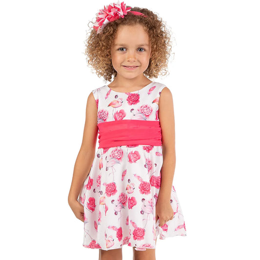 Vestido Estampado Floral Flamencos